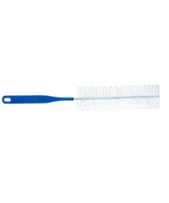 Urinflaschenbürste aus Polypropylen mit weißer Bürste und blauem Griff, 37 cm lang, für die hygienische Reinigung von Urinflaschen.