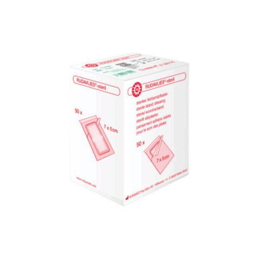 Noba Rudavlies steril Verbandpflaster, elastisch, einzeln steril verpackt, 50 Stück