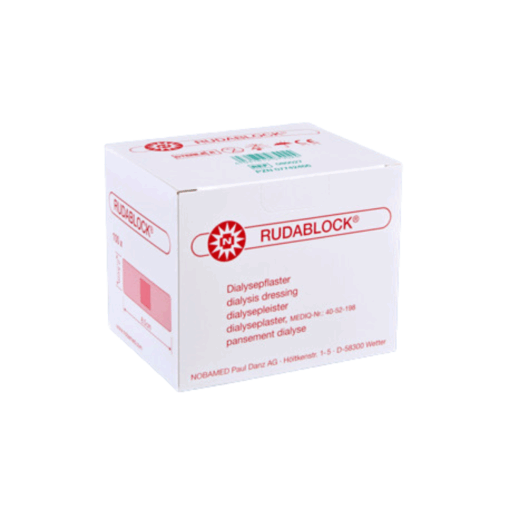 Noba Rudablock Dialysepflaster – 2,5 x 8,5 cm, weiß, steril, einzeln verpackt
