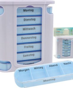 Osma-Werm Pillendose 7 Tage – Tower-Pillenbox mit Tagesfächern & Einschubsystem