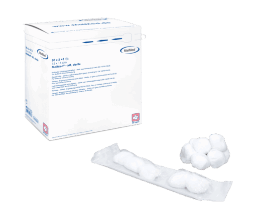 MaiMed MT steril Mulltupfer – sterile Schlinggazetupfer aus Baumwolle