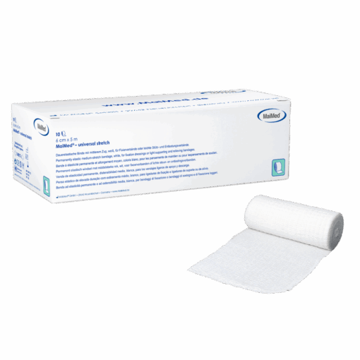 MaiMed® universal stretch – dauerelastische Fixierbinde mit mittlerem Zug, 5 m, weiß