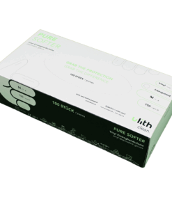 Ulith Clean Pure-Softer Vinylhandschuhe – transparent, puderfrei, 100 Stück