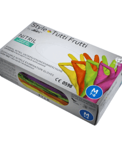 Style tutti frutti Nitrilhandschuhe – bunt, puderfrei, in Größen S bis XL