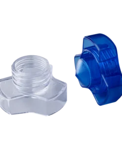 Med-Comfort Tabletten-Crusher – blau, transparent, aus Polycarbonat, einfach drehbar