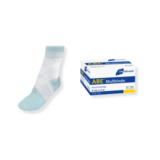 ABE® Mullbinde von Meditrade – unsteril, 4 m Länge, 20 Stück