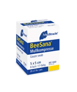BeeSana® sterile Mullkompressen – 8-fach gelegt, 25 x 2 Stück, aus Verbandmull, Meditrade