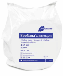 BeeSana® Zellstofftupfer – 2 Rollen à 500 Stück, 4 x 5 cm, unsteril, saugstark