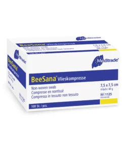 BeeSana® Vlieskompressen unsteril 10 x 10 cm – 4-fach gelegt, 100 Stück