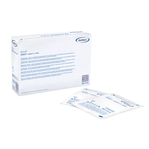 MaiMed® caplast I.V. – Steriler Kanülenfixierverband mit Schlitz und Zusatzauflage, 50 Stück