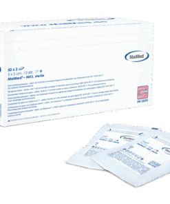 Sterile MaiMed® MKS Mull-Schlitzkompressen mit Y-Schnitt aus Baumwolle – 100 Stück