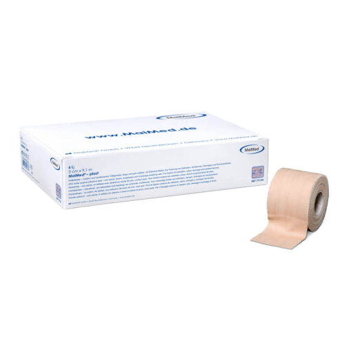 MaiMed® plast hautfarbenes Rollenpflaster – längs & quer reißbar zur Fixierung von Verbänden