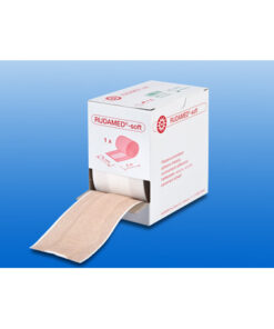RUDAMED-soft Wundschnellverband – beige, elastisch, 5 m lang, für empfindliche Haut