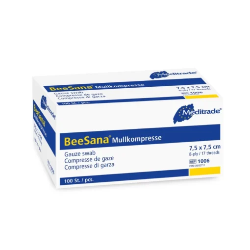 Sterile BeeSana® Mullkompressen von Meditrade – 12-fach, 50 Stück, für professionelle Wundversorgung